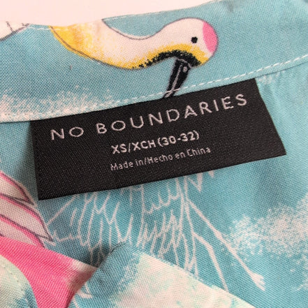 Chemise Hawaïenne No Boundaries Rayonne Bleu Nuages XS Tropical