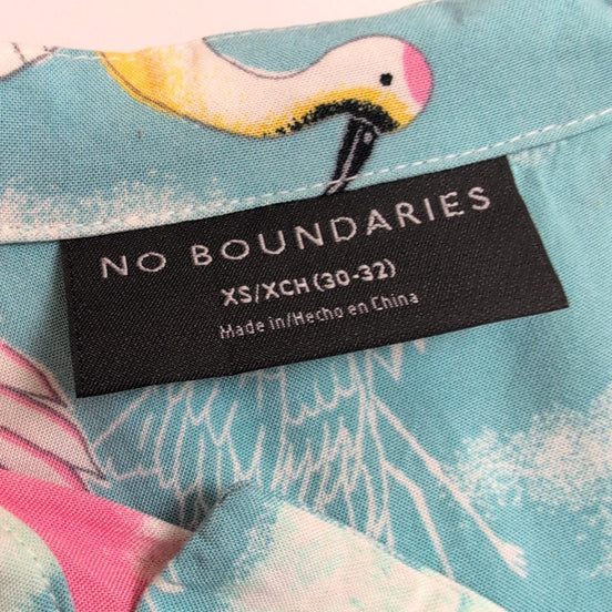 Chemise Hawaïenne No Boundaries Rayonne Bleu Nuages XS Tropical