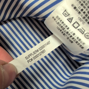 Chemise Ralph Lauren Rayures Bleues Logo Jaune L Coton Manches Courtes