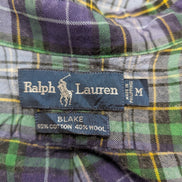 Ralph Lauren Chemise Homme M Vert Bleu Carreaux Flanelle Légère Blake