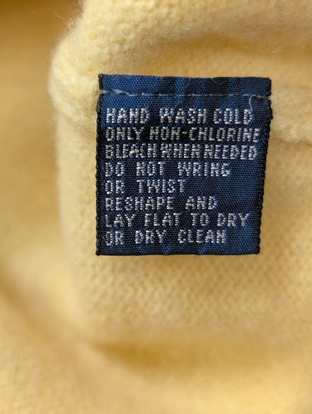 Pull Polo Ralph Lauren Col V 100% Laine d'Agneau Jaune - Taille XL (ajusté)