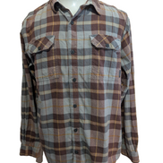 🏔️ Chemise COLUMBIA Taille L Flanelle Outdoor Carreaux Marron 2 poches