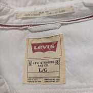 Chemise Levi's Blanche Coupe Slim Fit Manches Longues Taille L