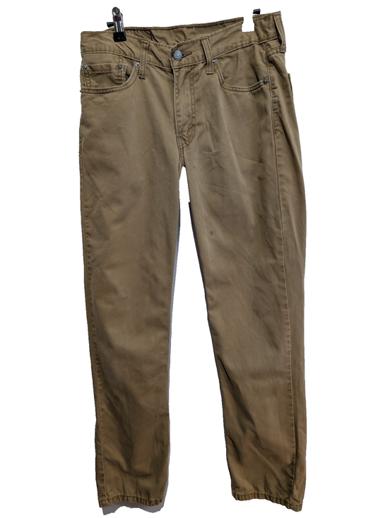 Pantalon Chino Levi's 514 W30 L32 Marron Clair Homme Coupe Jean Straight 👖🪵✨