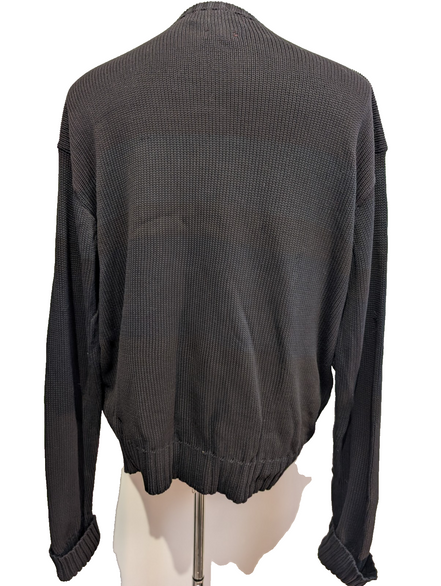 Pull Chaud Polo Ralph Lauren Maille Coton Noir Col Rond Taille XL