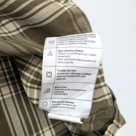 Chemise Carhartt XL Kaki Carreaux 3 Poches Coton Manches Courtes