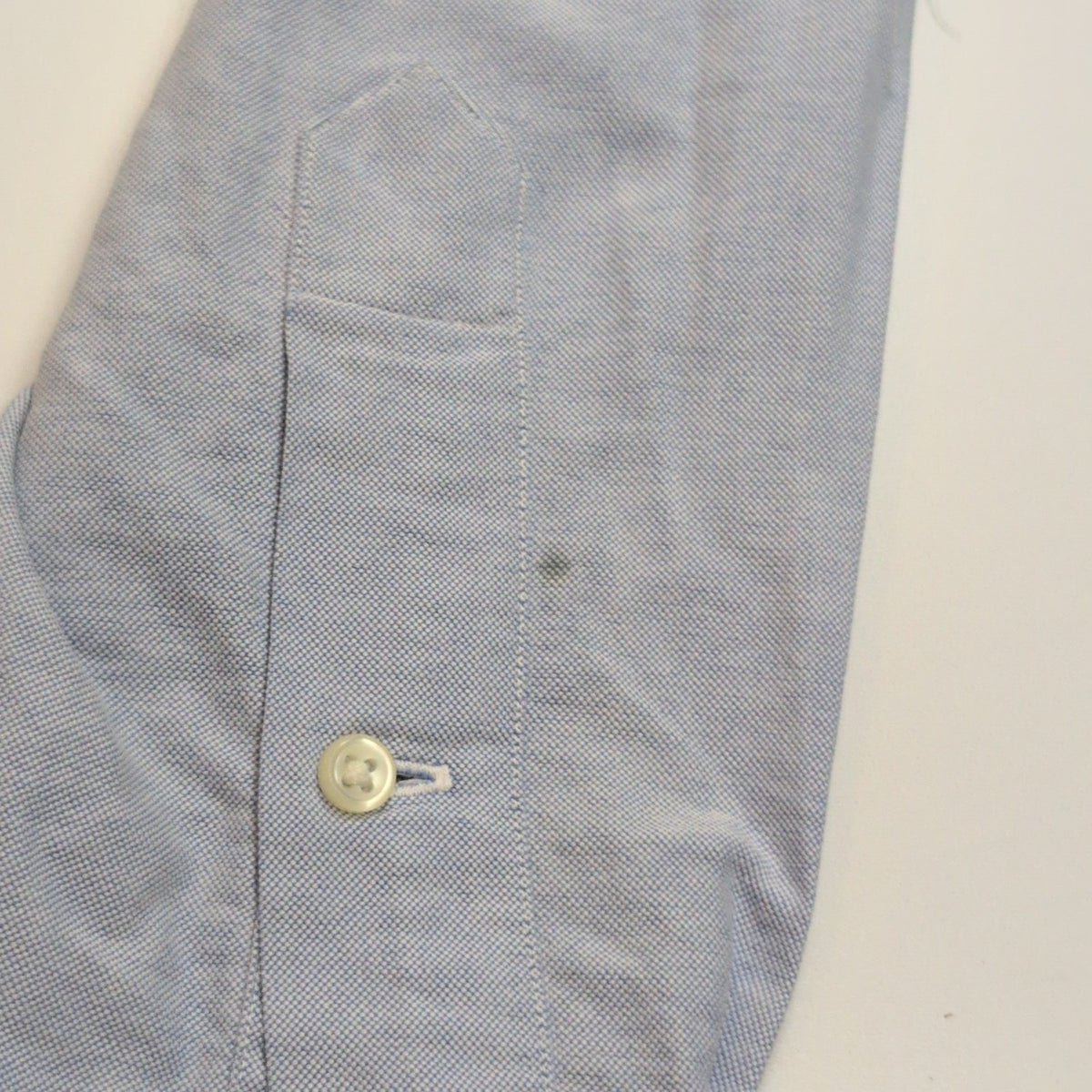 Chemise Ralph Lauren Blake M Bleu Clair Logo Marron Coton manches longues
