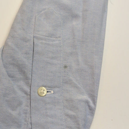 Chemise Ralph Lauren Blake M Bleu Clair Logo Marron Coton manches longues
