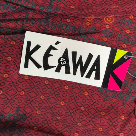 Robe Kéawa Femme L Bordeaux Rouille Motifs Sans Manches Neuve Étiquette