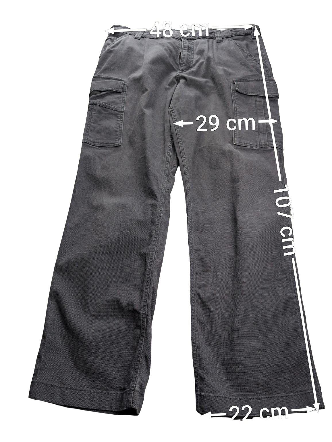 Pantalon Carhartt cargo gris foncé taille 38x32 Très bon état