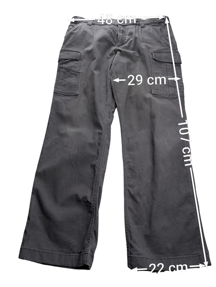 Pantalon Carhartt cargo gris foncé taille 38x32 Très bon état