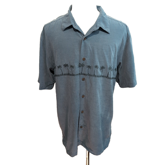 Chemise Hawaïenne Quiksilver Waterman Polynosic Bleu XL