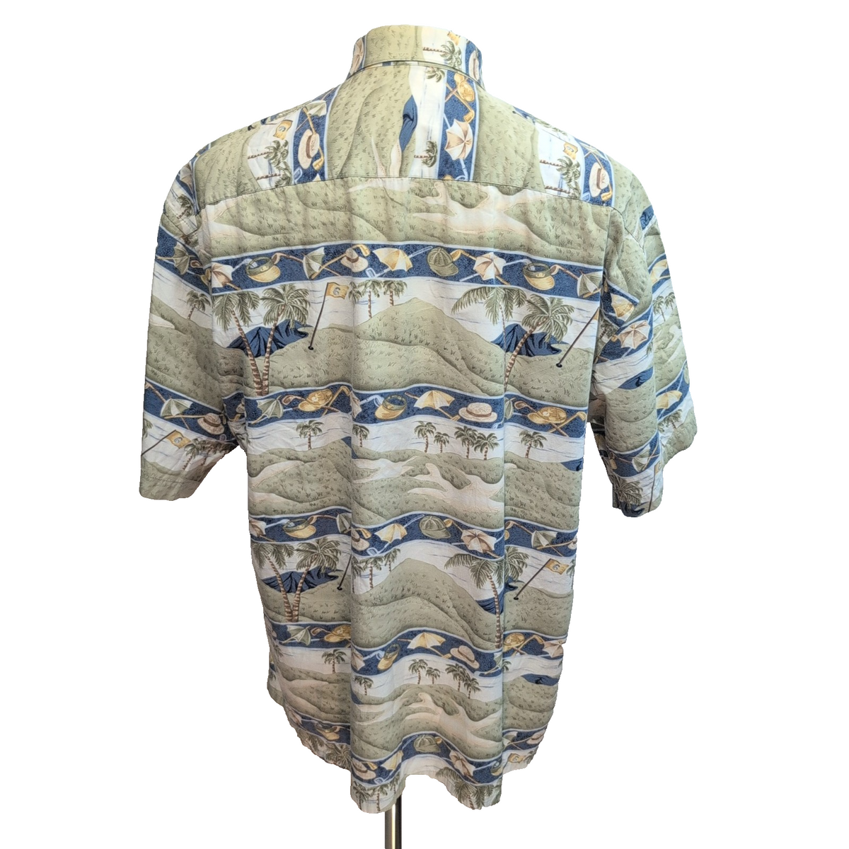 Chemise hawaïenne Pierre Cardin taille XL golf palmiers 100% coton