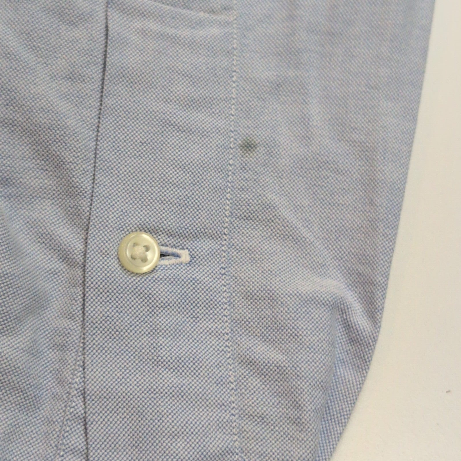 Chemise Ralph Lauren Blake M Bleu Clair Logo Marron Coton manches longues