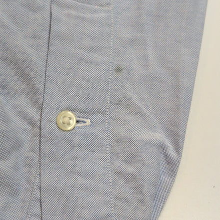 Chemise Ralph Lauren Blake M Bleu Clair Logo Marron Coton manches longues