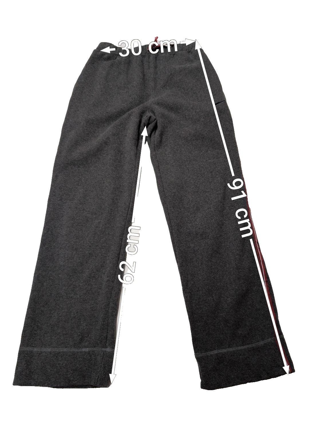 Pantalon Jogging NIKE VINTAGE Gris S (36/38) Femme Wide Leg 100% Coton Bande