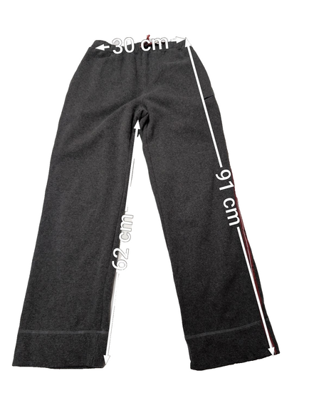 Pantalon Jogging NIKE VINTAGE Gris S (36/38) Femme Wide Leg 100% Coton Bande