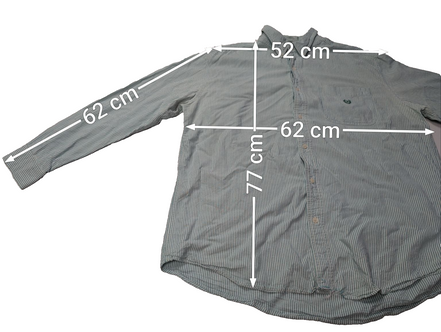 Chemise CHAPS verte menthe à rayures avec poche et logo brodé taille XL #253msch