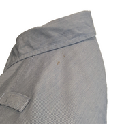 Chemise Nautica L Bleue Rayures 2 Poches 100% Coton Manches Longues