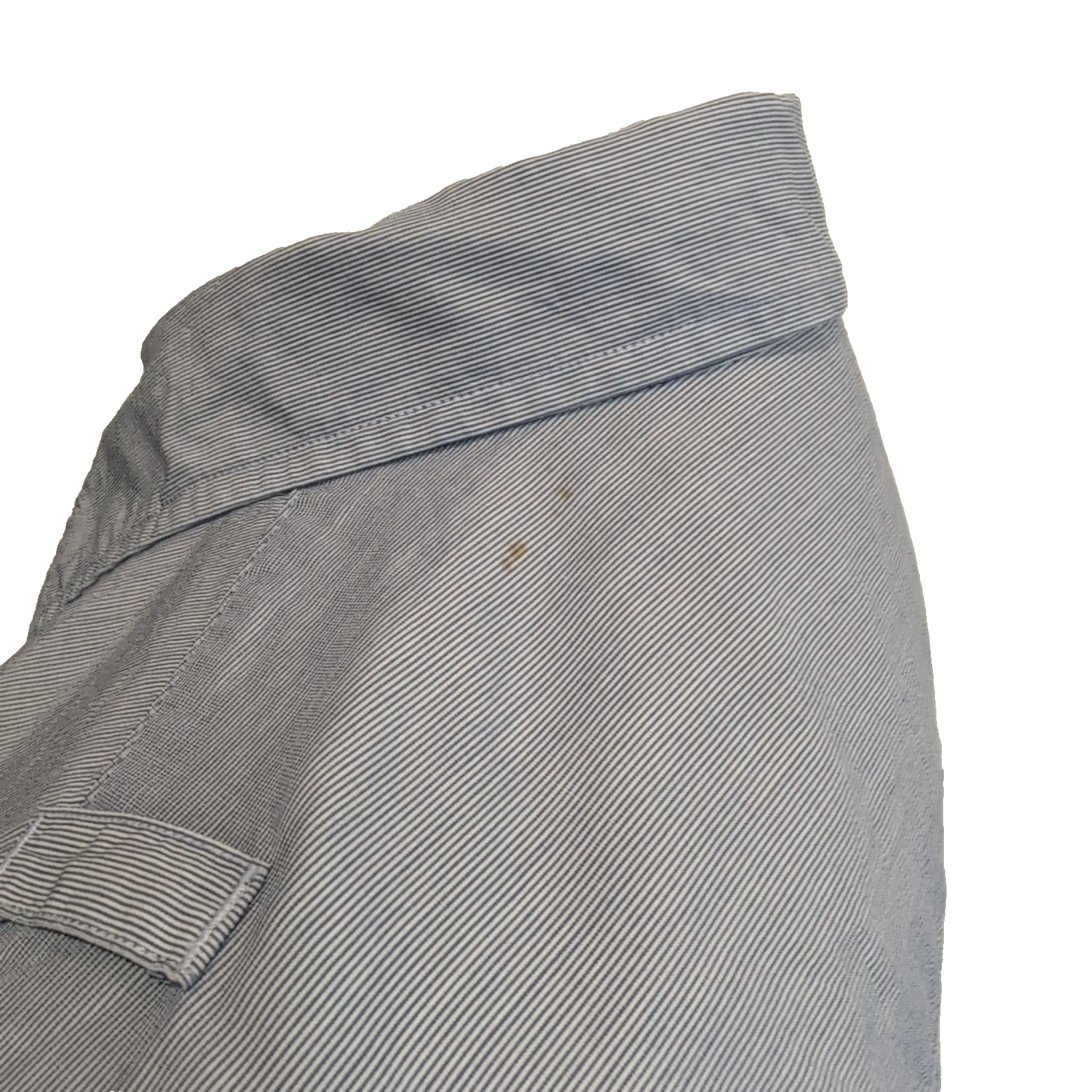 Chemise Nautica L Bleue Rayures 2 Poches 100% Coton Manches Longues