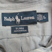 Chemise Ralph Lauren Blaire Homme L LT Manches Courtes Gris Pied-de-poule