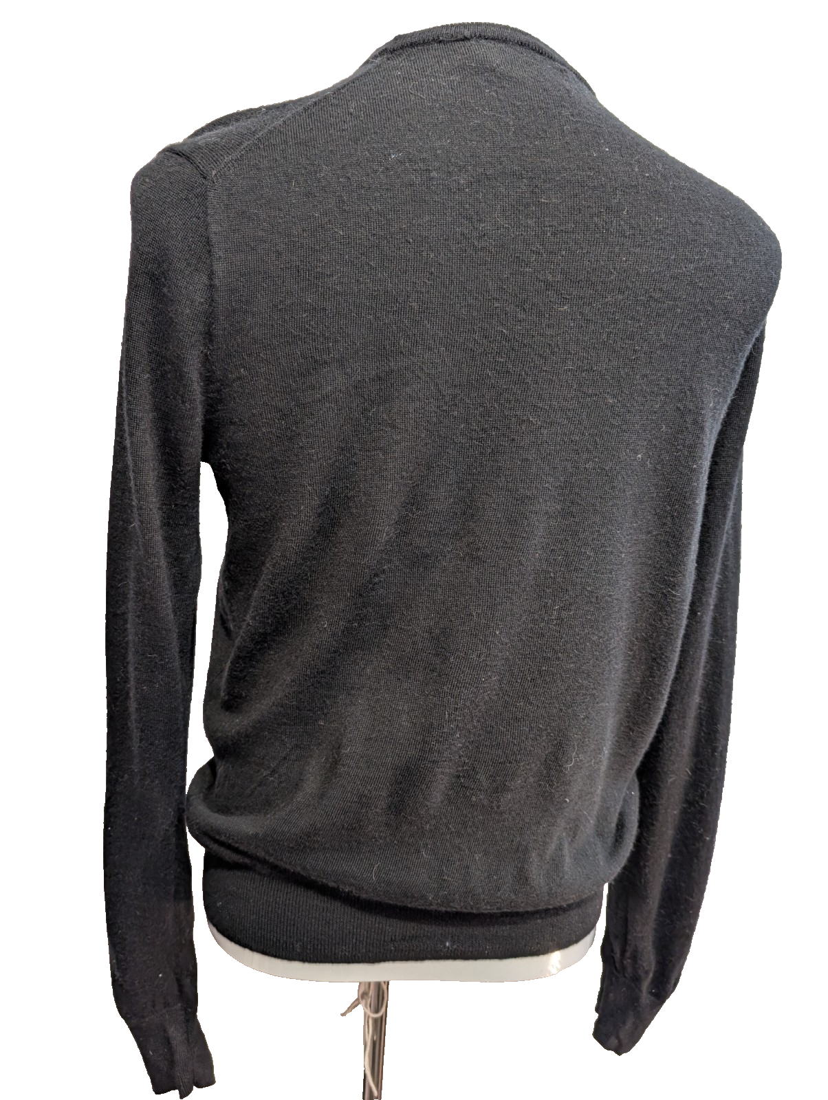 Pull Polo Ralph Lauren Laine Mérinos Noir Col Rond Taille S Logo Gris | 546WSR