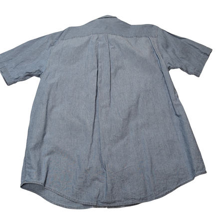 Chemise L.L. Bean bleue effet jean manches courtes taille M 1 poche