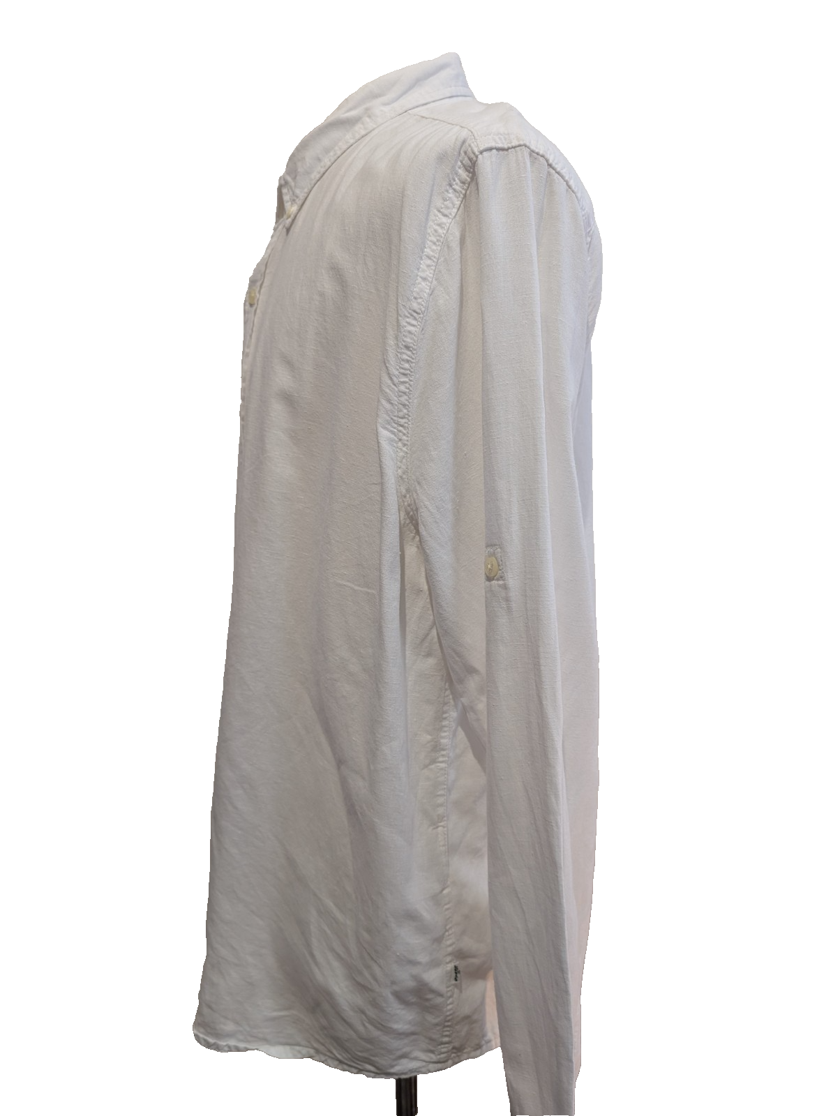 CHEMISE LEVI'S Lin Coton Blanche XXL TG Homme Unie Col Boutonné