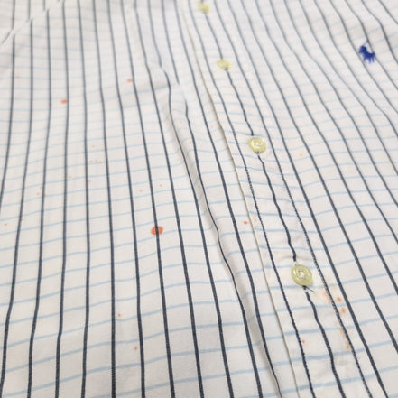 Chemise Ralph Lauren Blake XXL Carreaux Bleu Manches Courtes Button Down Shirt