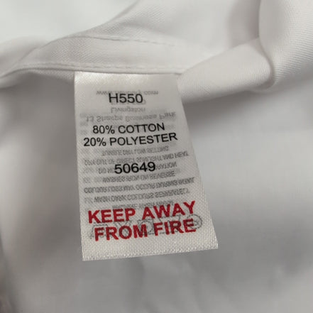 Chemise Henbury L/XL Blanche Neuve Étiquette Poche Coton Polyester