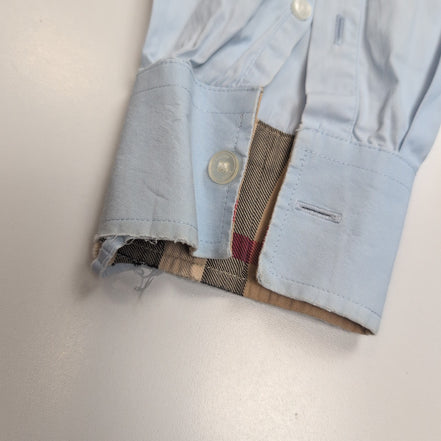 Chemise Burberry Brit Vintage Taille XL Bleu Clair Coton Logo Brodé