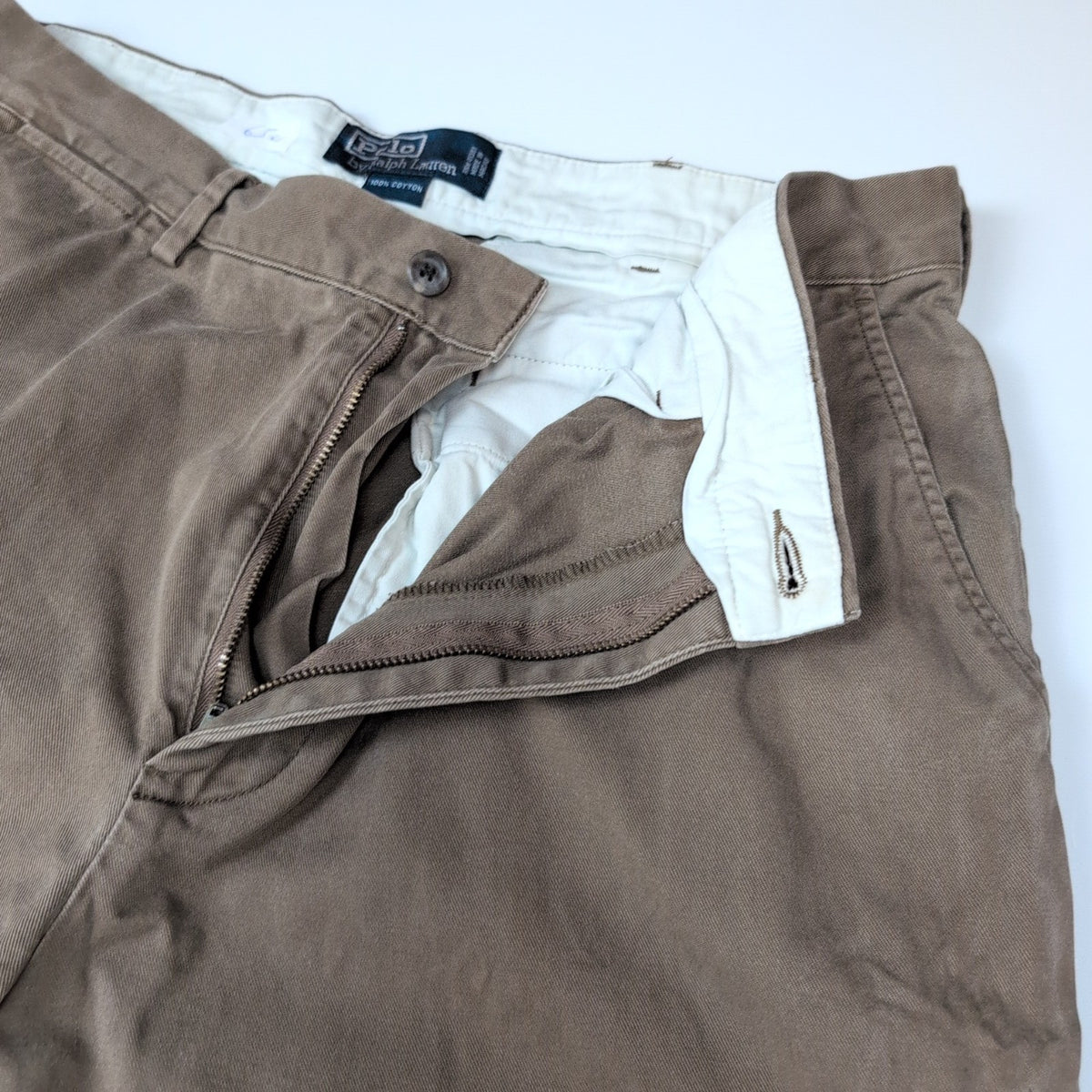 Pantalon Chino Polo Ralph Lauren W34 L32 Marron 100% Coton