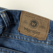 Jean Wrangler Homme Vintage Bleu W42 L29 Denim Pantalon Look Usé Distressed