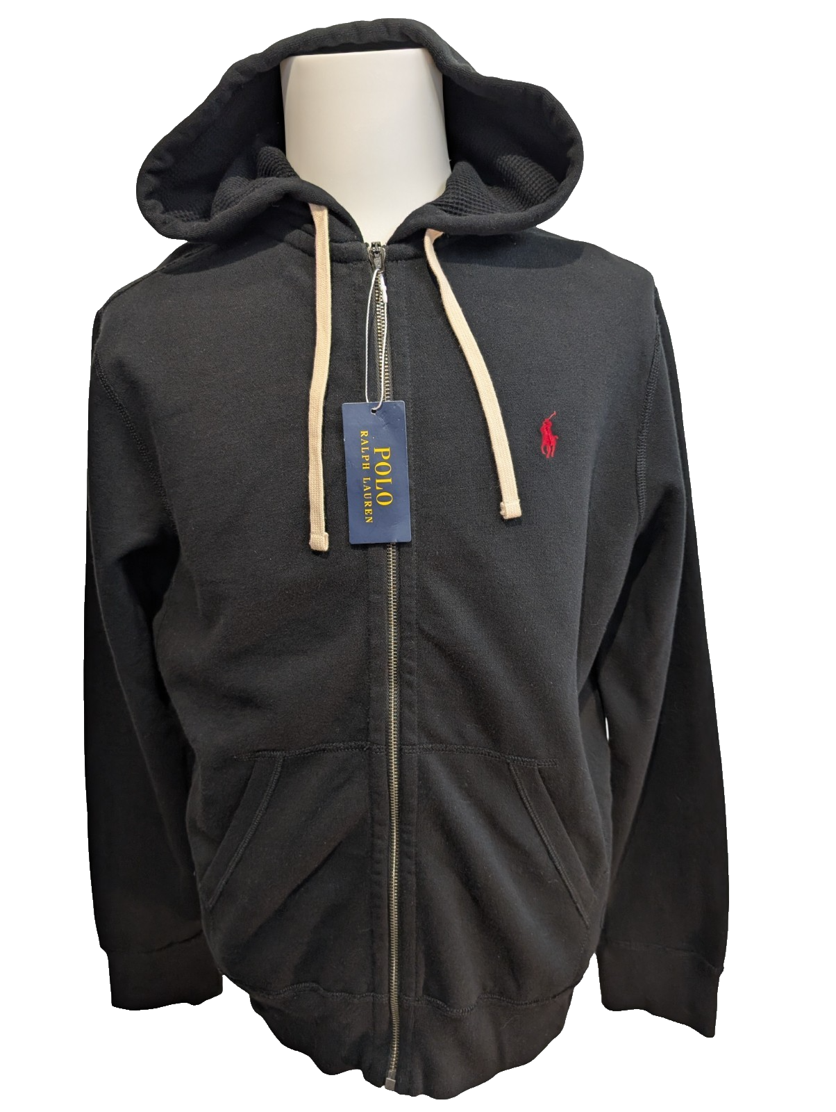Veste à capuche Hoodie Polo Ralph Lauren Noir Logo Rouge Homme - Taille M