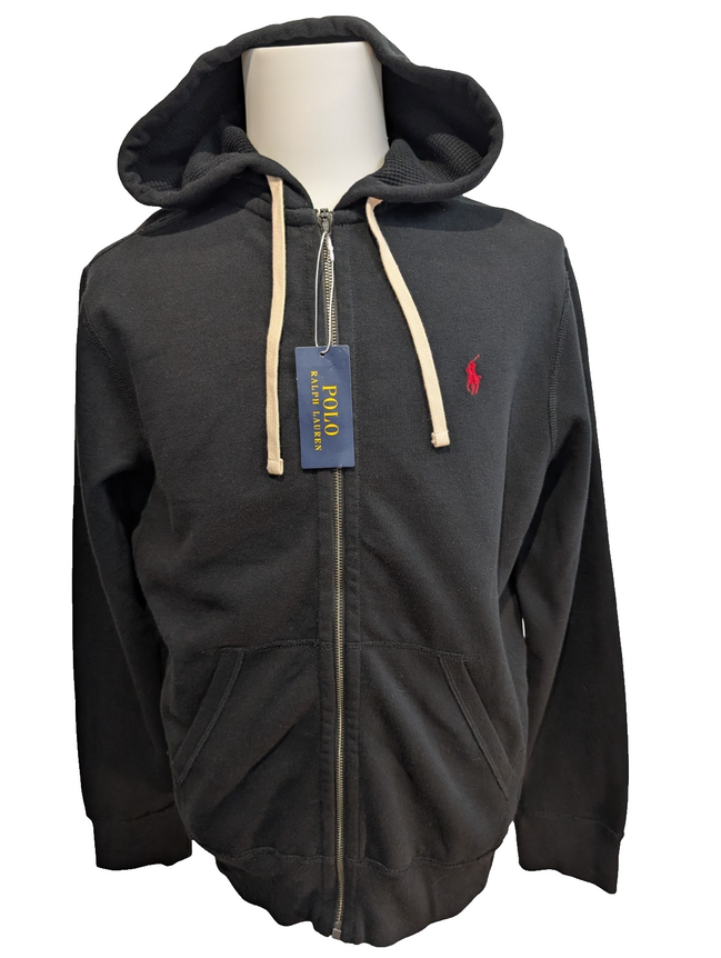 Veste à capuche Hoodie Polo Ralph Lauren Noir Logo Rouge Homme - Taille M