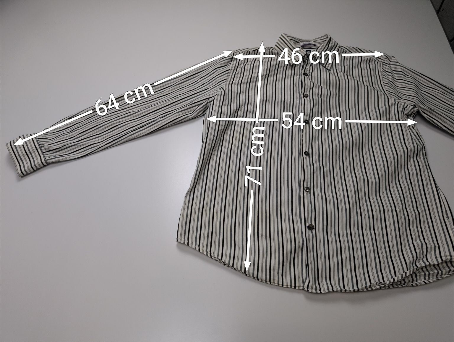Chemise GAP blanche à rayures noires taille L #103msch