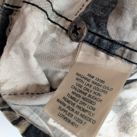 Chemise Hawaïenne Island Shores XL Noir Marron Palmiers Ananas Coton
