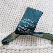 Pull Ralph Lauren femme (Lauren) Crème Col Rond 100% Coton Mercerisé XL