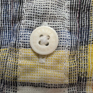 Chemise Levi's M Carreaux Jaune Gris Lin Coton Manches Courtes