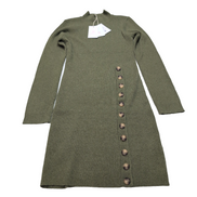 Robe Emilie.K Barnaba S/M Vert Kaki Manches Longues Neuve Étiquette