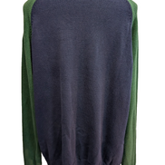 Pull Chaud Vtg Polo Ralph Lauren Jeans Co Bicolore Bleu Marine/Vert Col Rond XL
