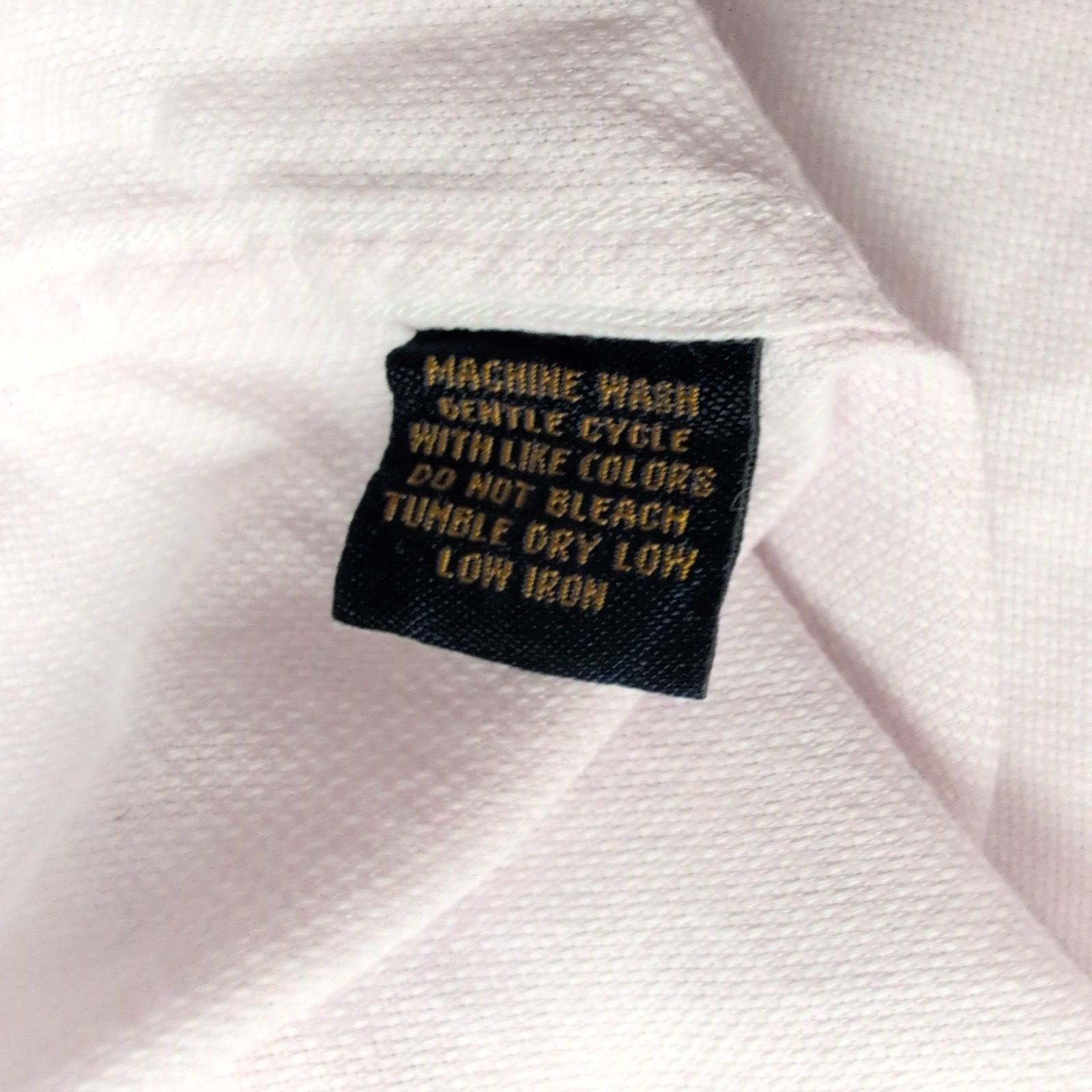 Chemise Henry Jacobson M/L Rose Pâle Unie Coton Logo Brodé Manches Longues