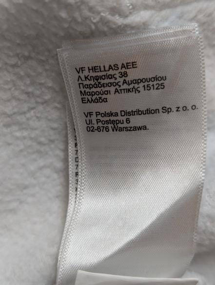 The North Face Sweat à Capuche Blanc Logo Bleu Marine - Taille M Femme