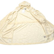 Peignoir ORONERO S Capuche Velours Loungewear Écru Floral Neuf Étiquette