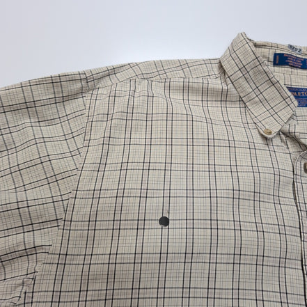 Chemise Pendleton XL Crème Carreaux 100% Coton Poche Homme
