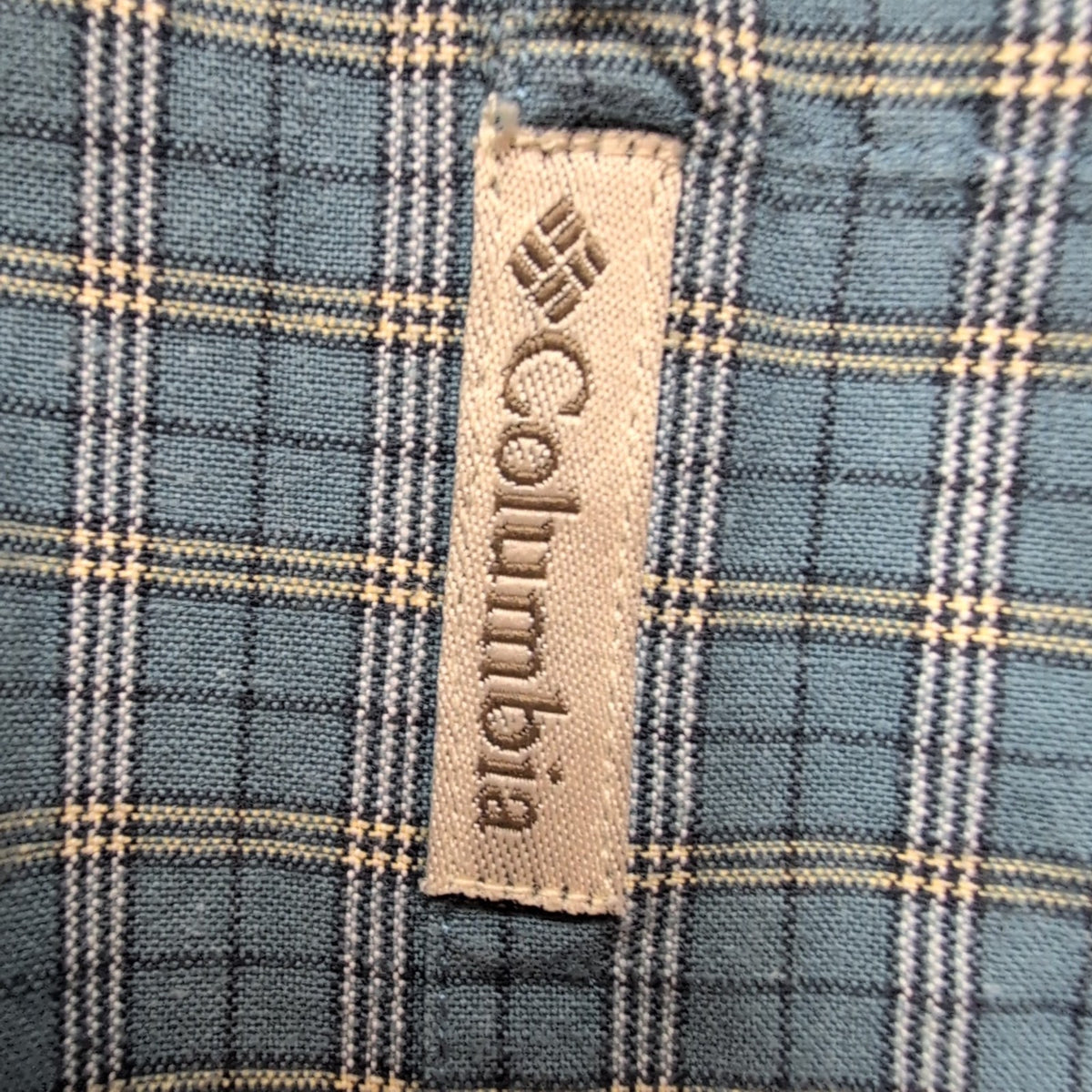 Chemise Columbia L Vert Carreaux 100% Coton manches courtes
