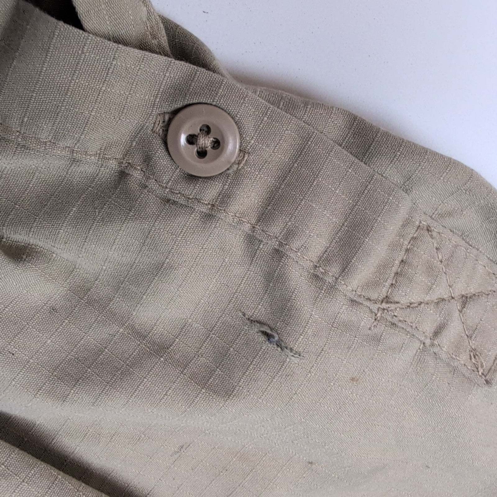 Chemise Carhartt XL Crème Ripstop Ventilée Workwear manches longues