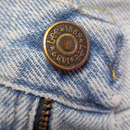 Jean Lee Homme Vintage Bleu Clair W32 L32 Denim Robuste Pantalon Droit