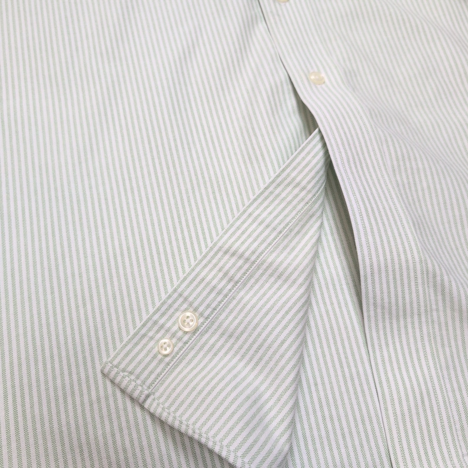 Chemise L.L. BEAN Homme XXL Vert Clair à Rayures Manches Courtes Poche