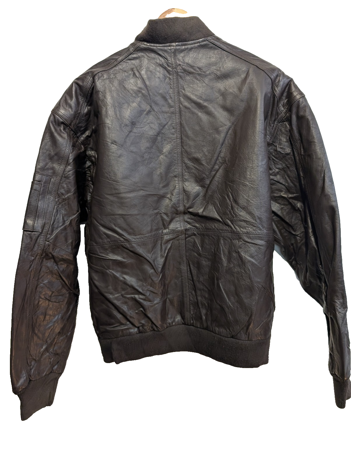 Blouson cuir marron Weekends vintage taille S #5c